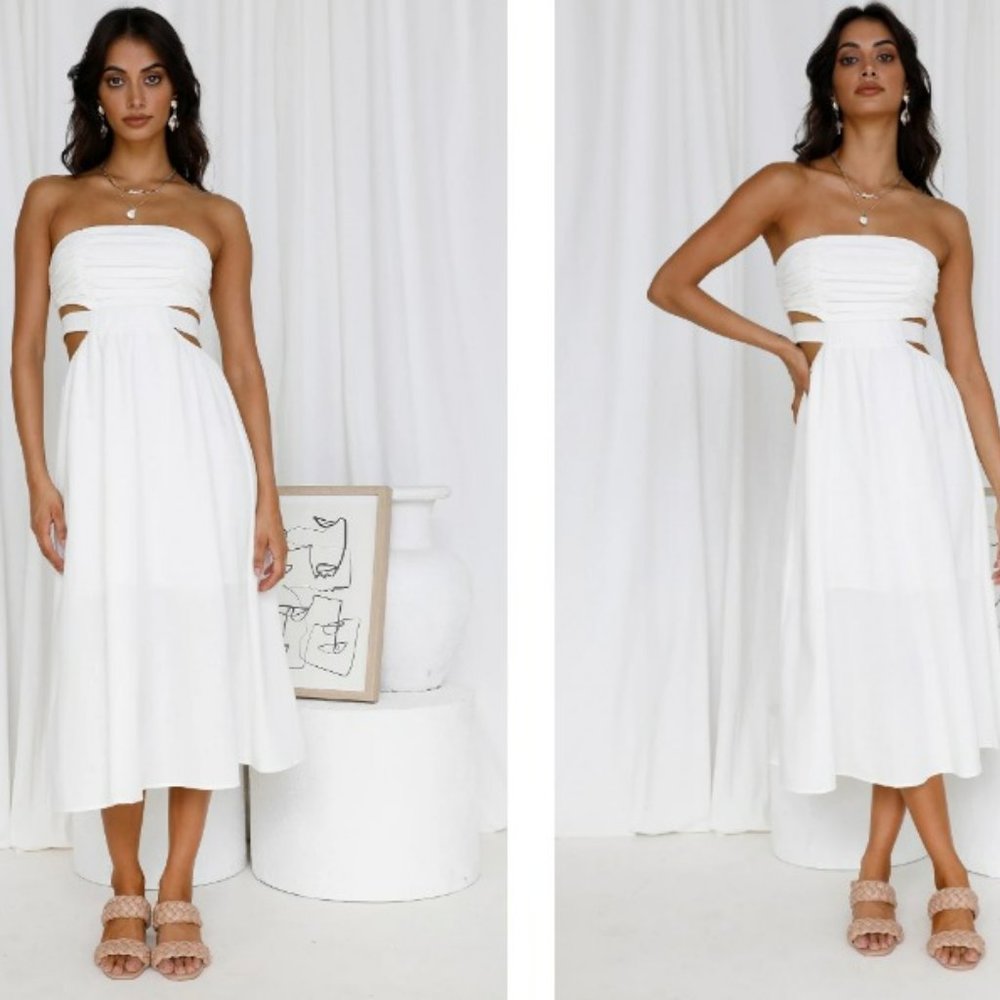 White Strapless Dress